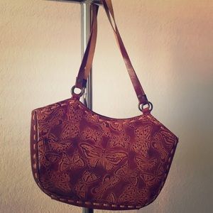 Gorgeous Leather Butterfly Shoulder Bag